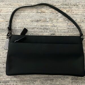Coach black nylon small shoulder bag / clutch